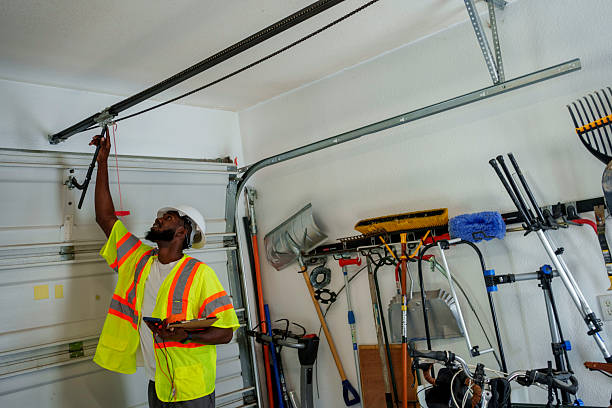 Professional Garage Door Panel Replacement technician working in Fraser, MI